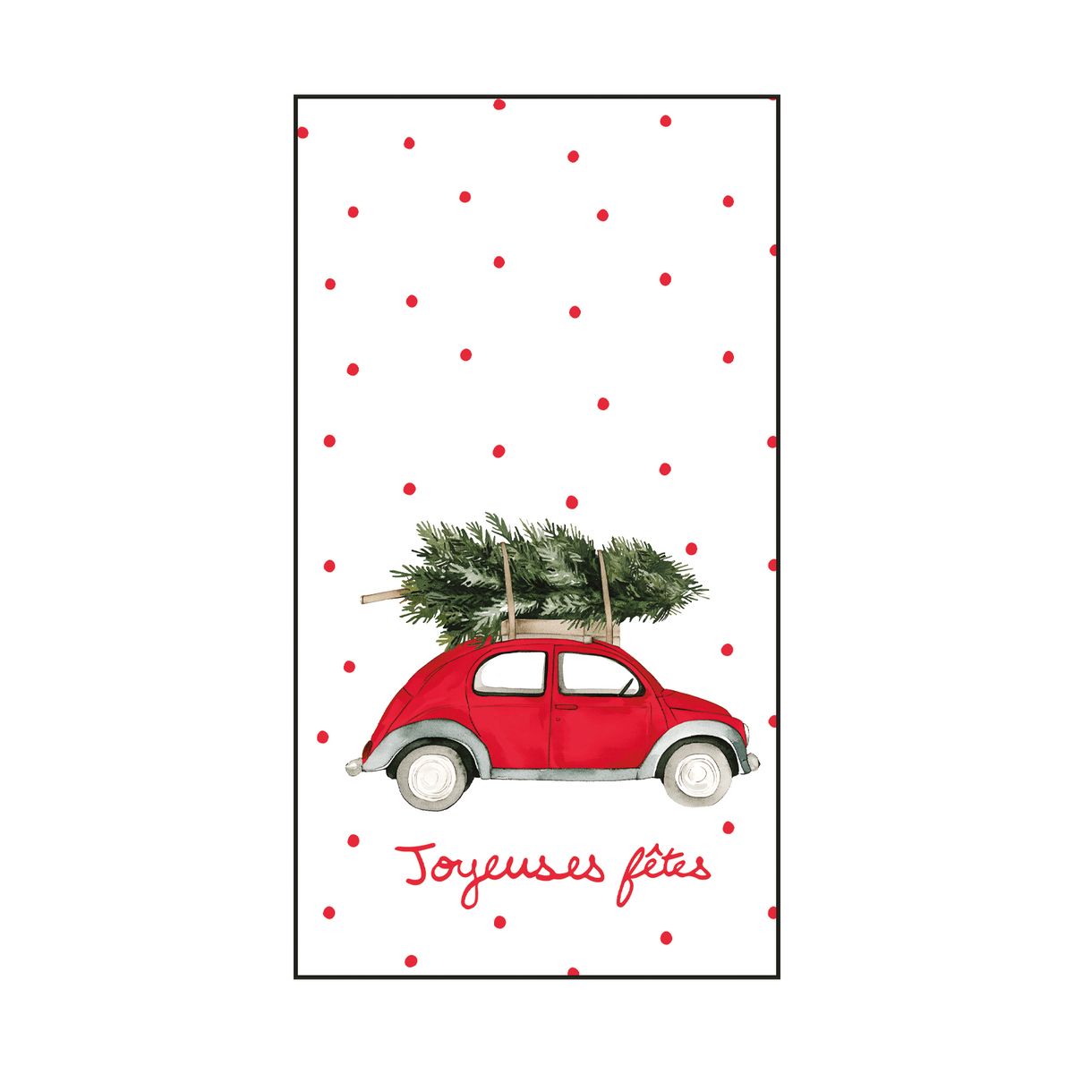 Papieren Servetten - Kerst Auto