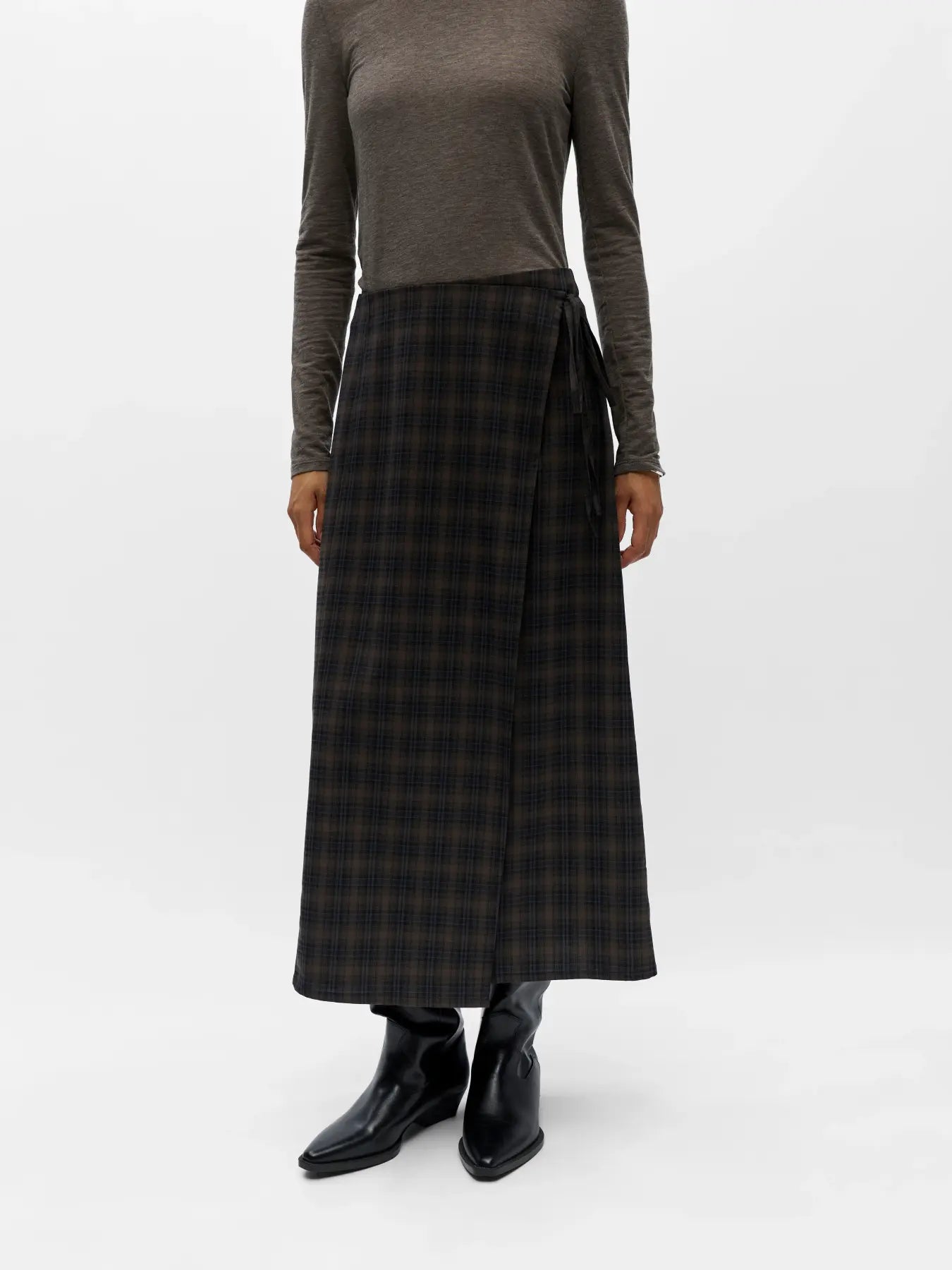Object - Midi Wrap Skirt / Carafe Blue Shadow