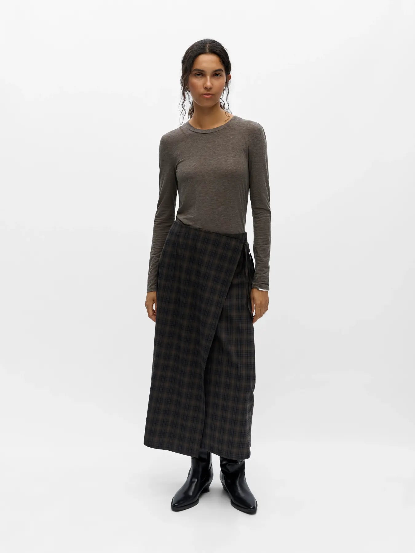 Object - Midi Wrap Skirt / Carafe Blue Shadow