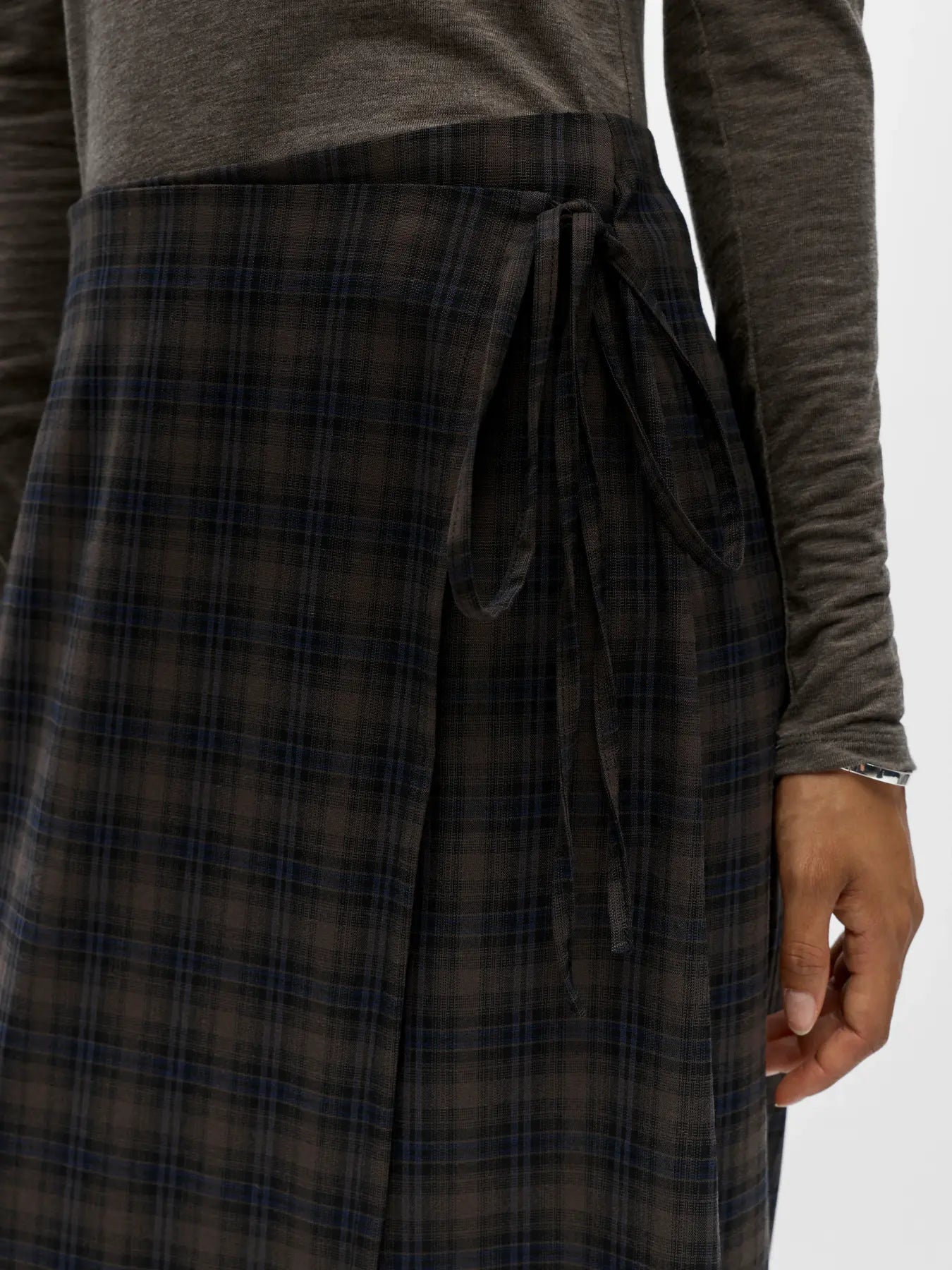 Object - Midi Wrap Skirt / Carafe Blue Shadow