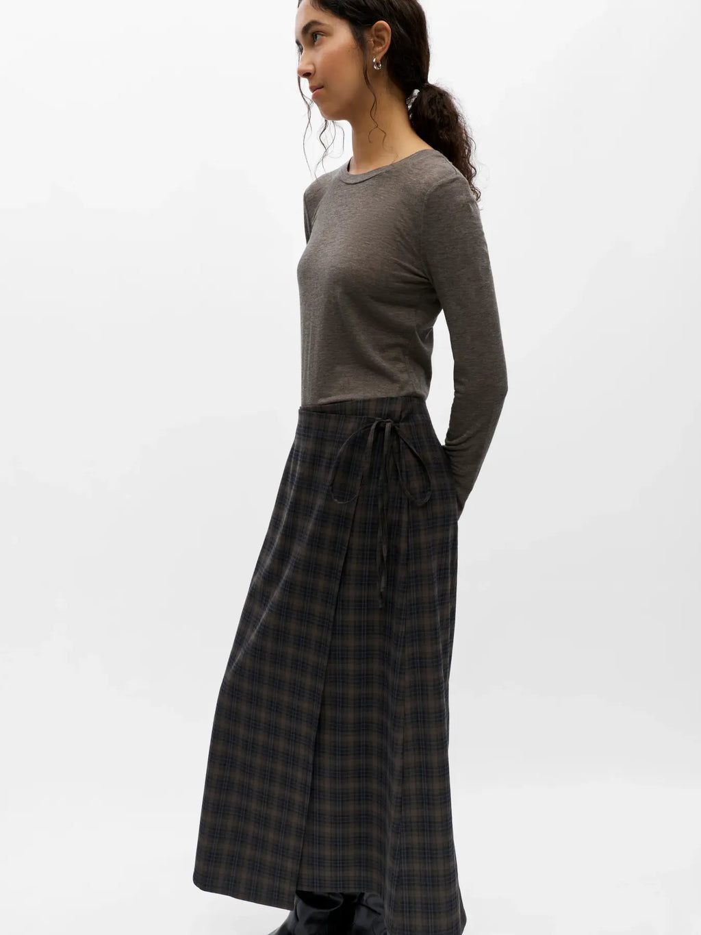 Object - Midi Wrap Skirt / Carafe Blue Shadow