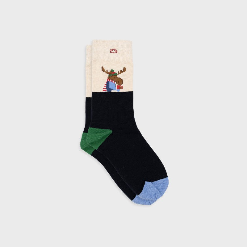 Billybelt - Patterned Socks / Coffee Reindeer