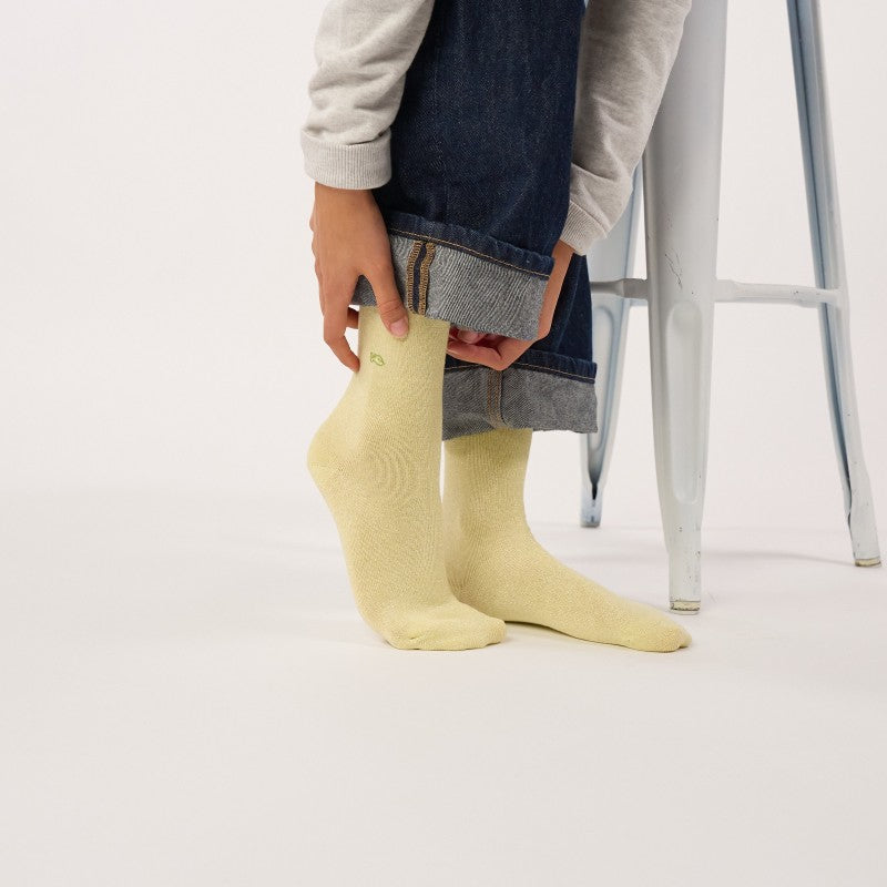 Billybelt Plain Glitter Socks / Light Yellow