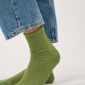Billybelt Plain Glitter Socks / Basil