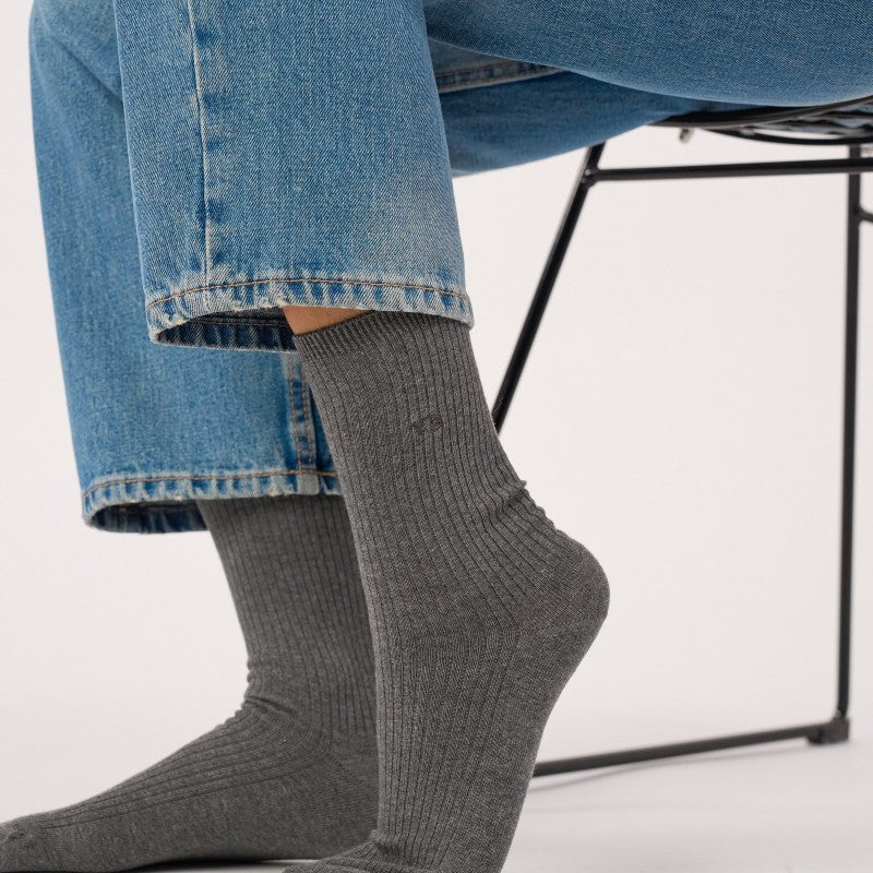 Billybelt Plain Ribbed Socks / Grey