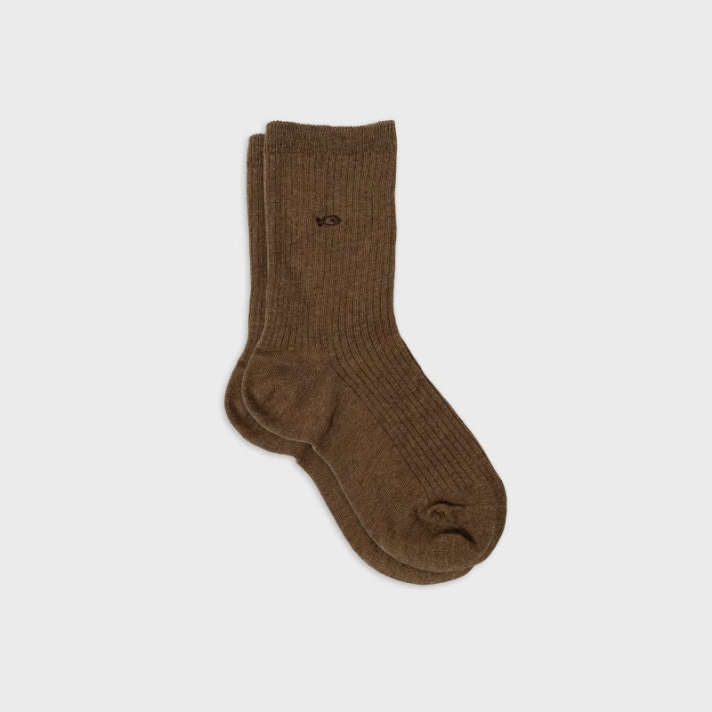 Billybelt Plain Ribbed Socks / Brown