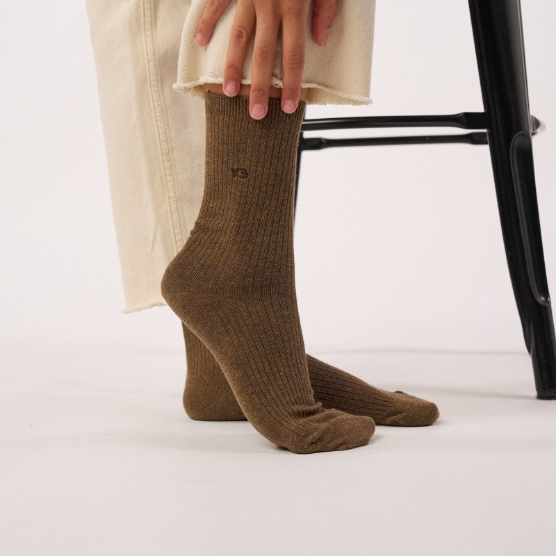 Billybelt Plain Ribbed Socks / Brown