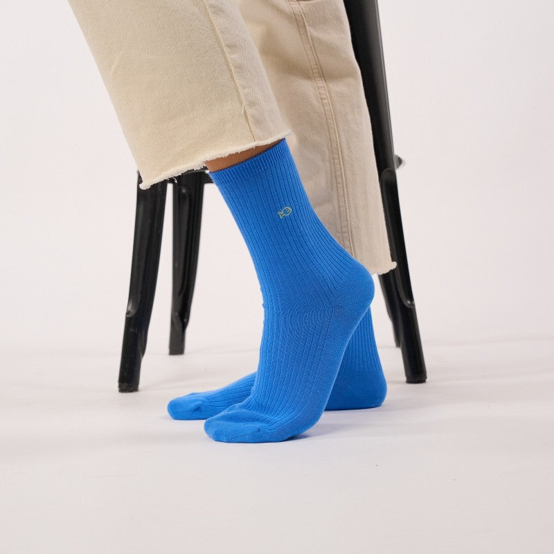 Billybelt Plain Ribbed Socks / Blue