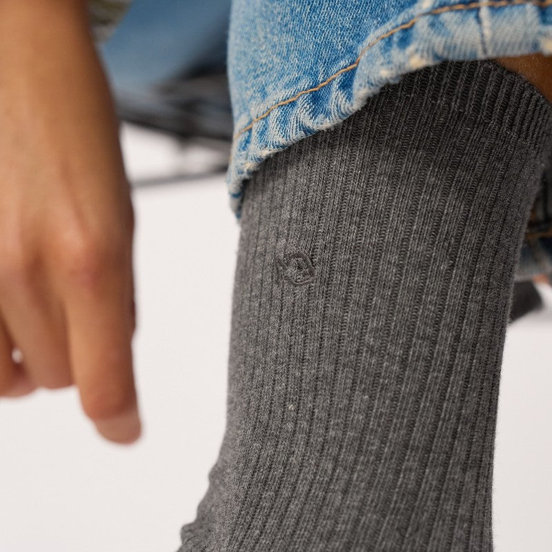 Billybelt Plain Ribbed Socks / Grey
