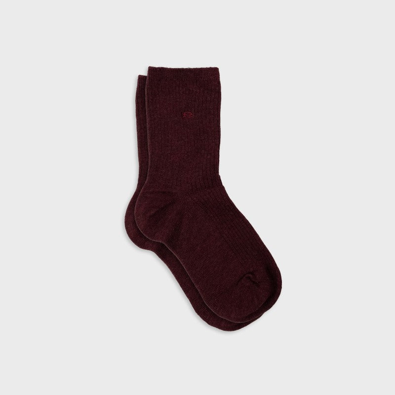 Billybelt Plain Ribbed Socks / Burgundy