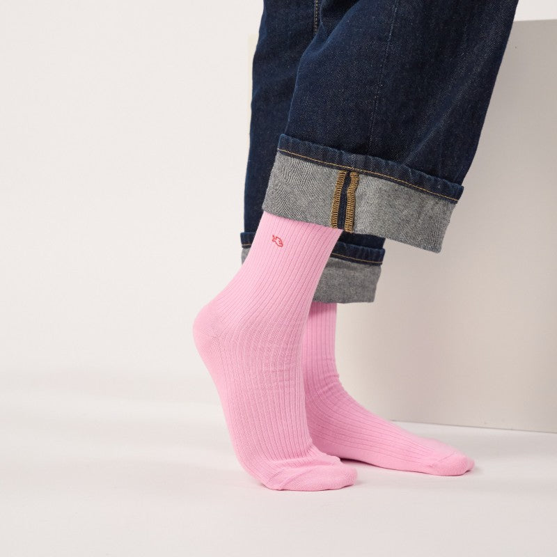 Billybelt Plain Ribbed Socks / Pink