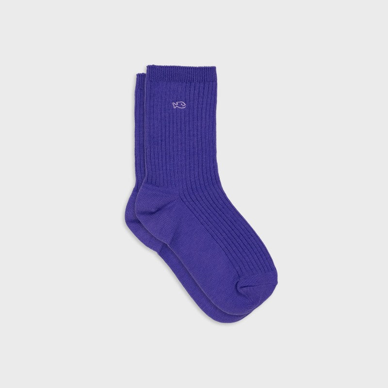 Billybelt Plain Ribbed Socks / Purple