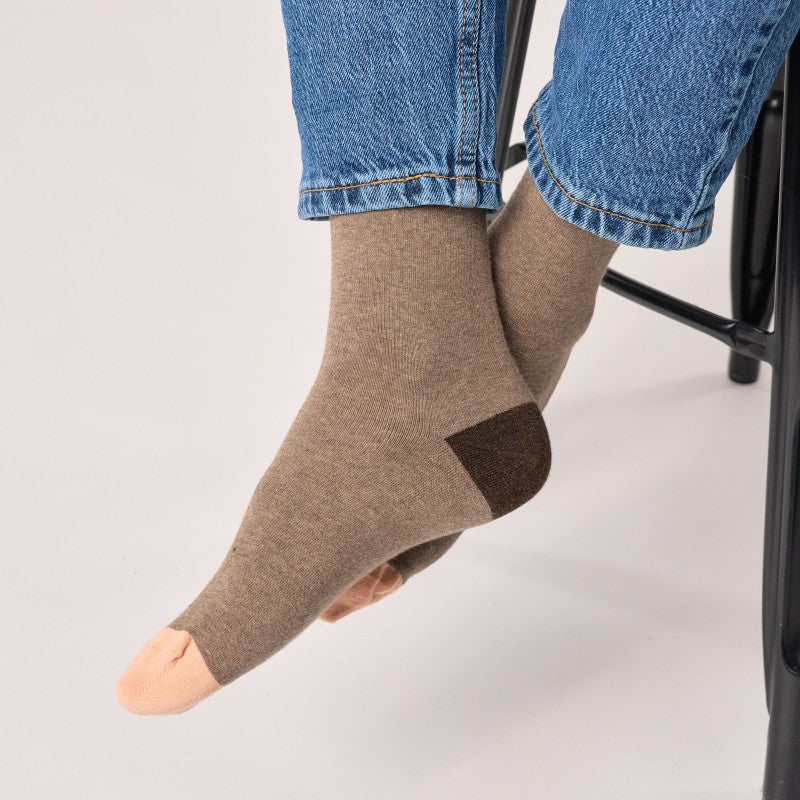 Billybelt - Plain Socks / Melanged Brown