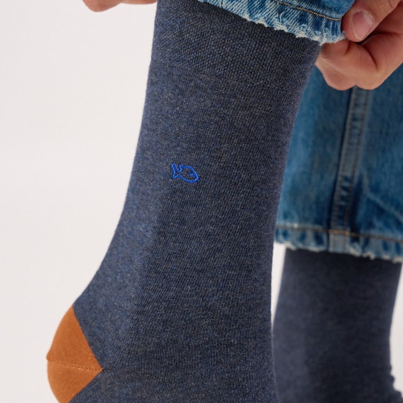 Billybelt - Plain Socks / Mottled Blue