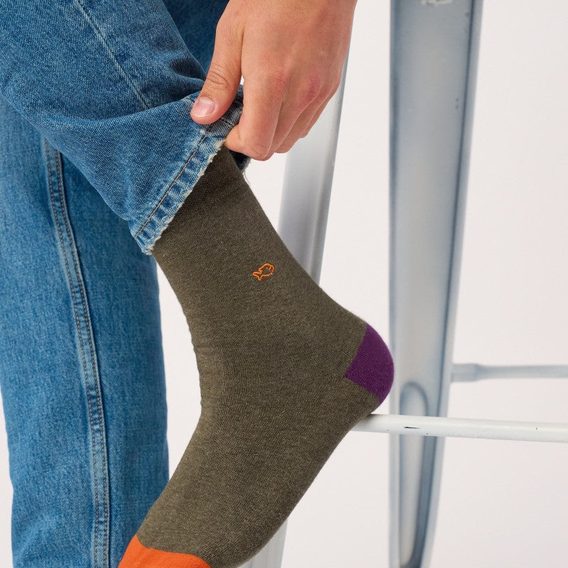 Billybelt - Plain Socks / Mottled Khaki