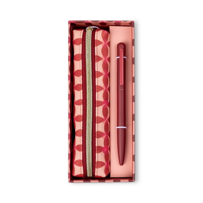 Pen & Pouch Set - Pinwheel Pink