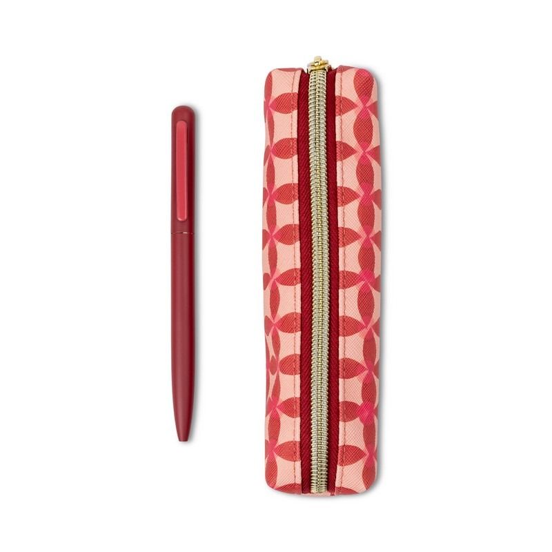 Pen & Pouch Set - Pinwheel Pink