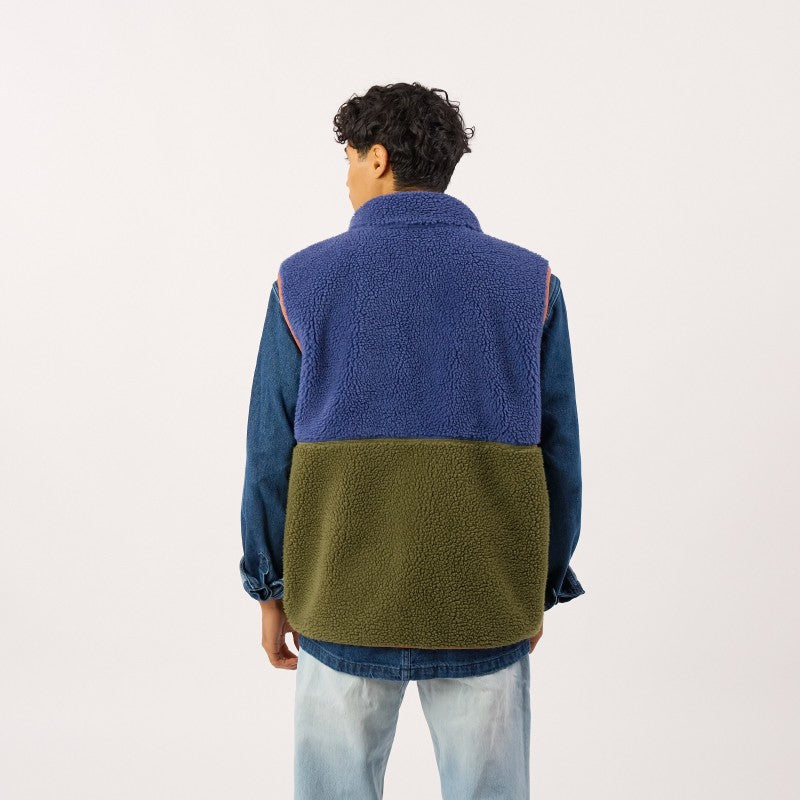 Billybelt - Sleeveless Unisex Sherpa Jacket With Zip
