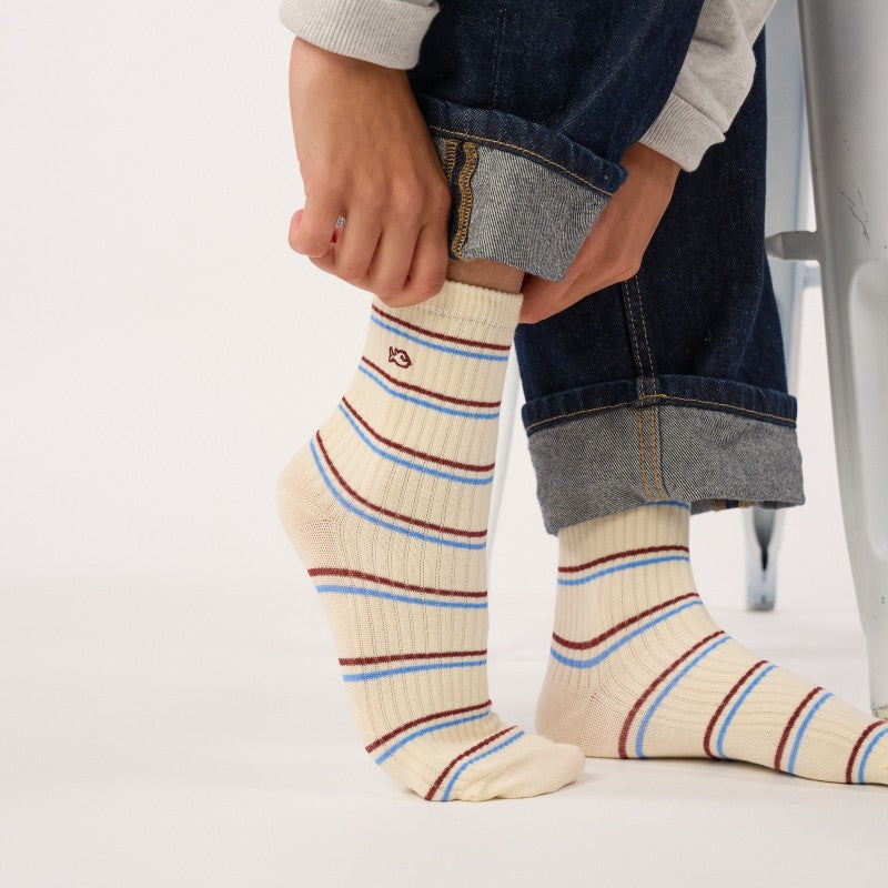 Billybelt - Striped Socks / Beige