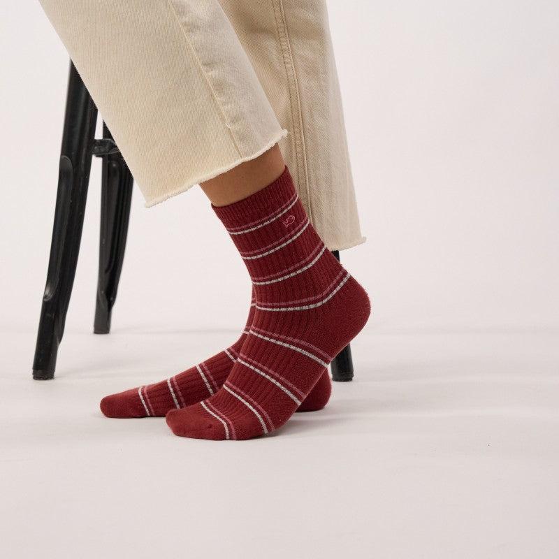 Billybelt - Striped Socks / Burgundy