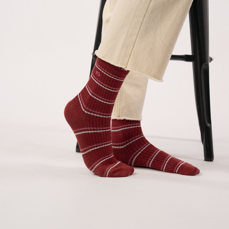 Billybelt - Striped Socks / Burgundy