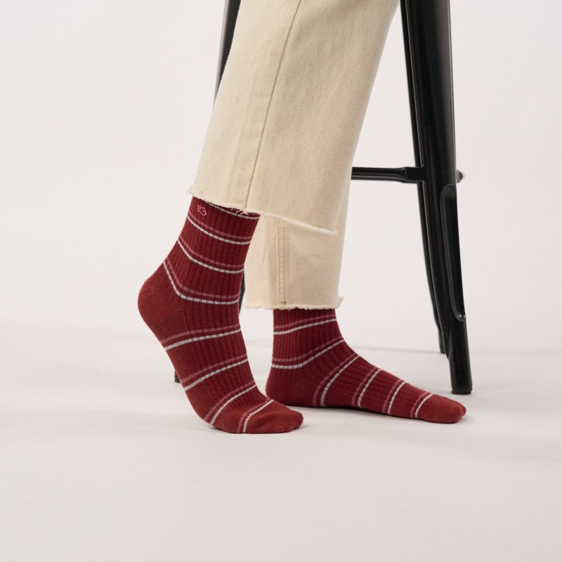 Billybelt - Striped Socks / Burgundy