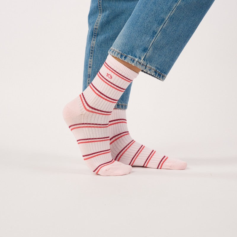 Billybelt - Striped Socks / Pale Pink