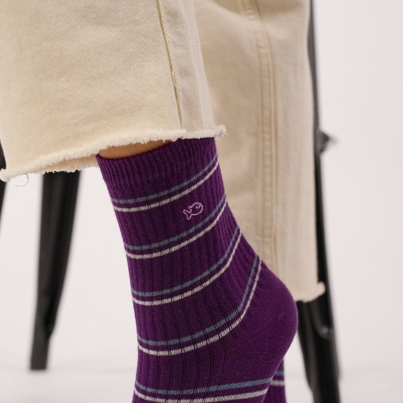 Billybelt - Striped Socks / Purple