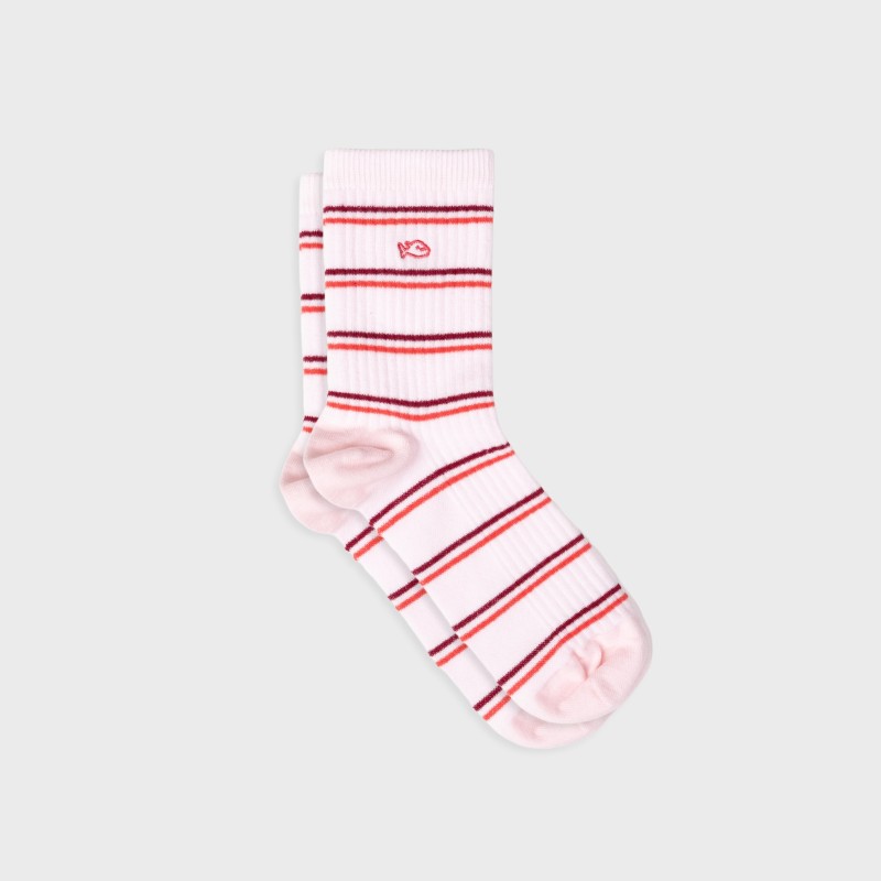 Billybelt - Striped Socks / Pale Pink