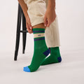 Billybelt - Tennis Socks / Green, Beige and Blue