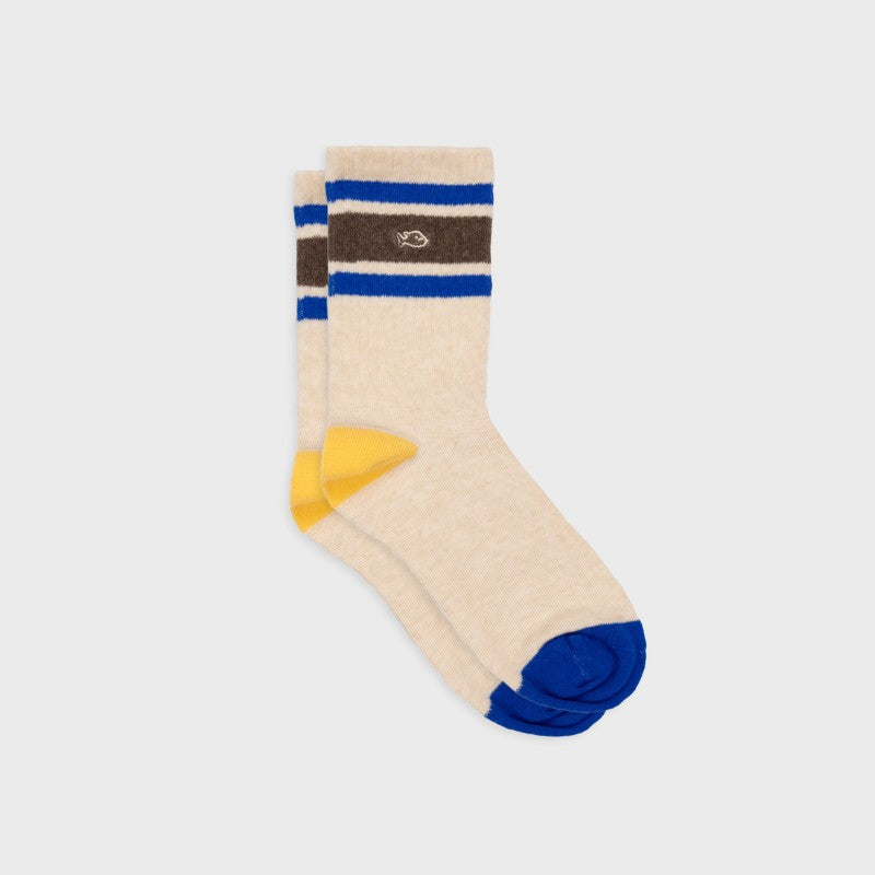 Billybelt - Tennis Socks / Beige, Blue and Brown