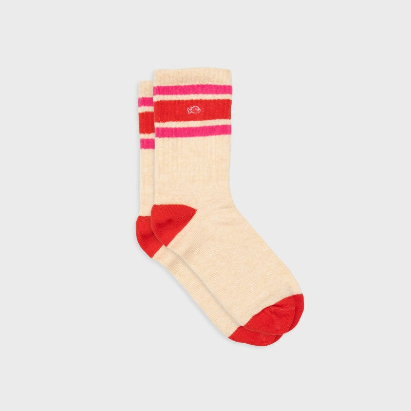 Billybelt - Tennis Socks / Beige, Red and Pink