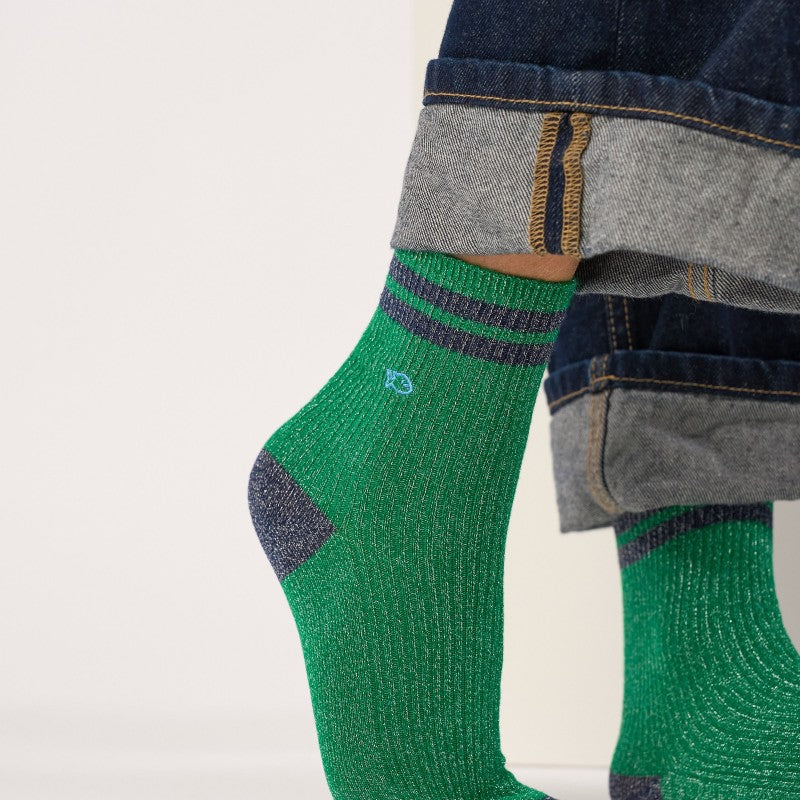 Billybelt - Vintage Glitter Socks / Green