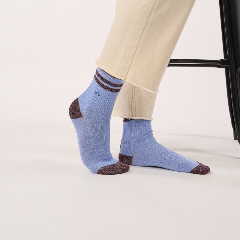 Billybelt - Vintage Glitter Socks / Blue Grey