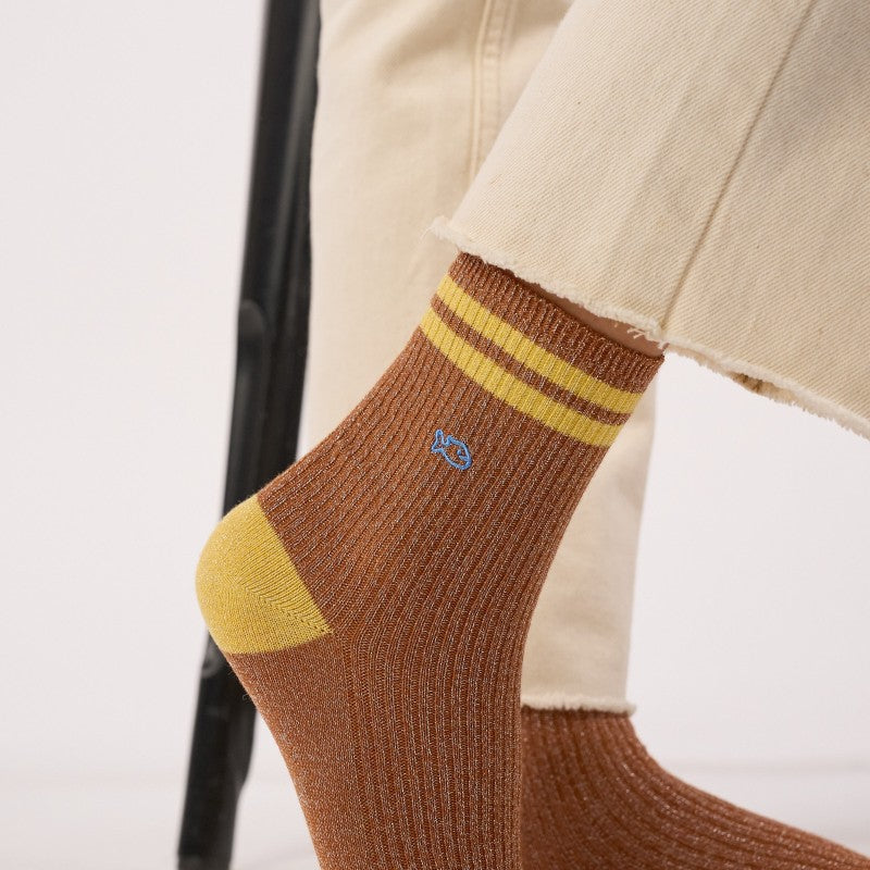 Billybelt - Vintage Glitter Socks / Brown