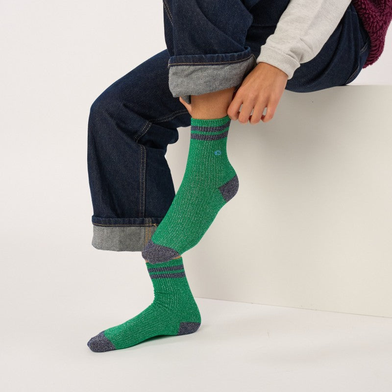 Billybelt - Vintage Glitter Socks / Green