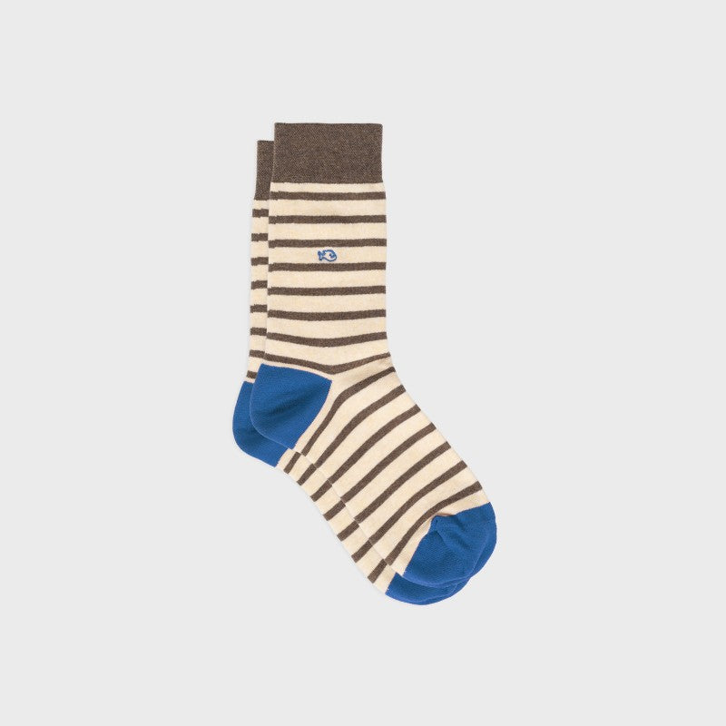 Billybelt Striped Socks - Brown and Beige