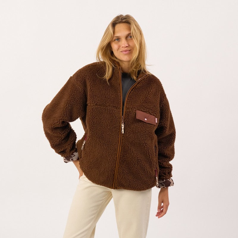 Billybelt - Women's Long Sleeves Sherpa Jacket With Zip