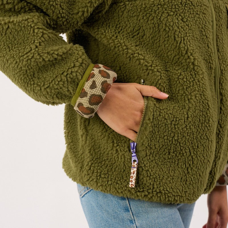Billybelt - Women's Long Sleeves Sherpa Jacket With Zip