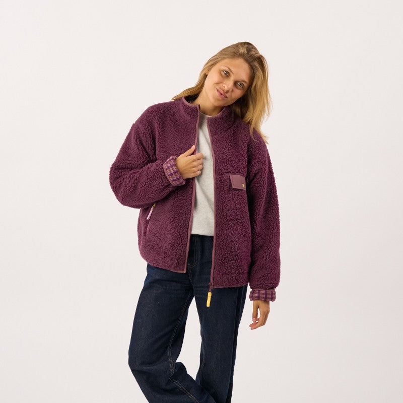 Billybelt - Women's Long Sleeves Sherpa Jacket With Zip