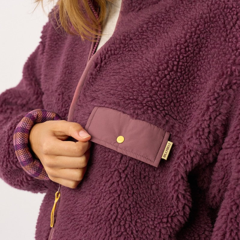 Billybelt - Women's Long Sleeves Sherpa Jacket With Zip