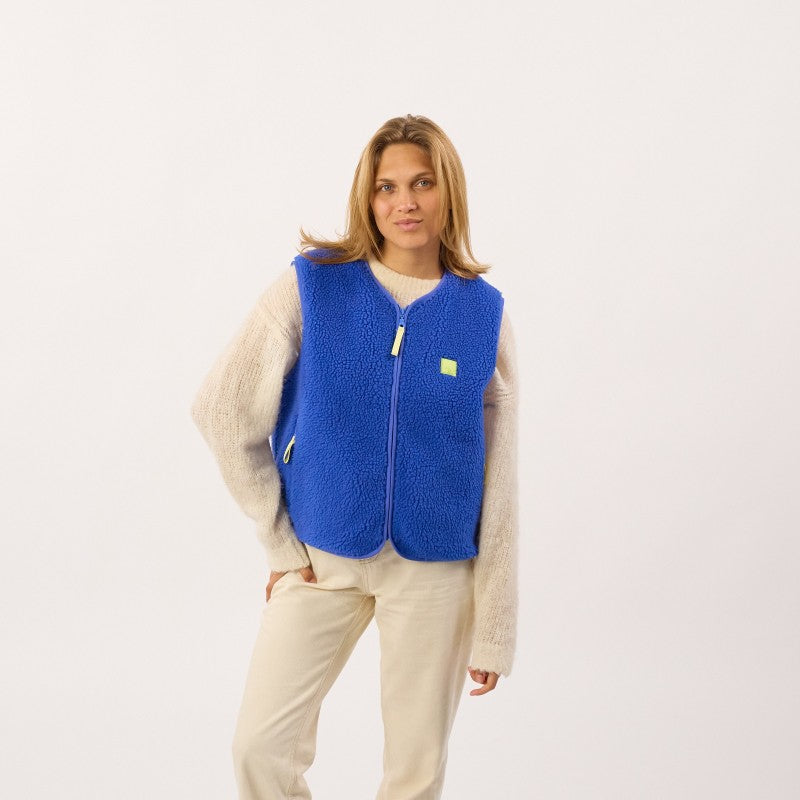 Billybelt - Women's Sleeveless Sherpa Jacket With Zip