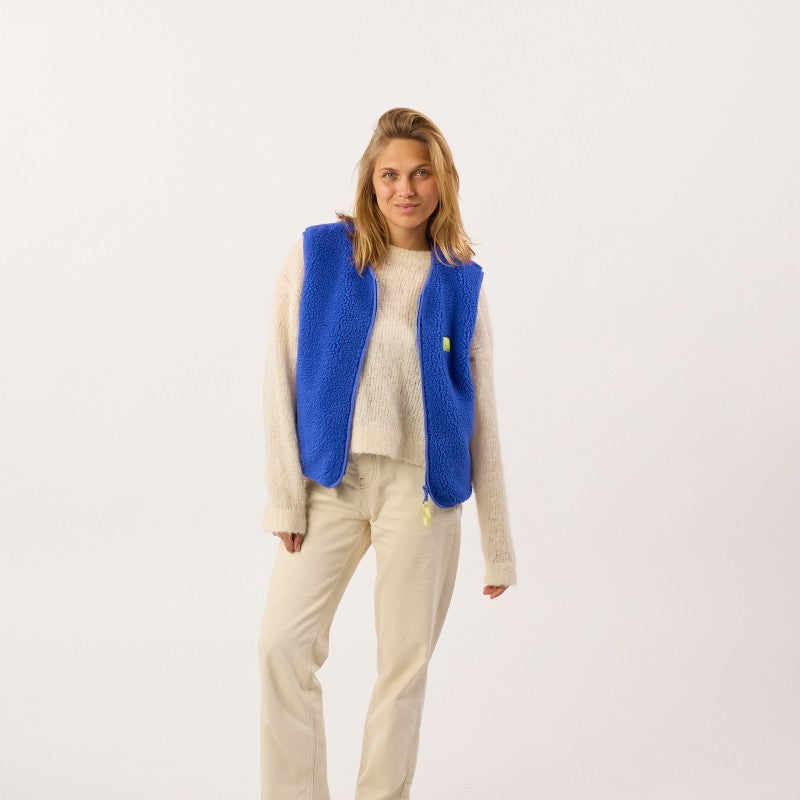 Billybelt - Women's Sleeveless Sherpa Jacket With Zip