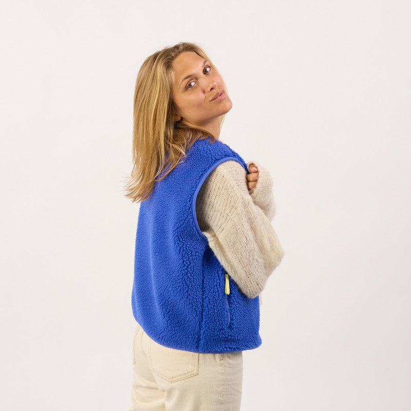 Billybelt - Women's Sleeveless Sherpa Jacket With Zip