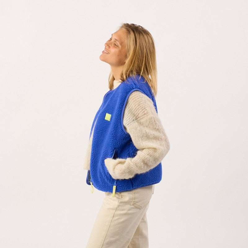 Billybelt - Women's Sleeveless Sherpa Jacket With Zip