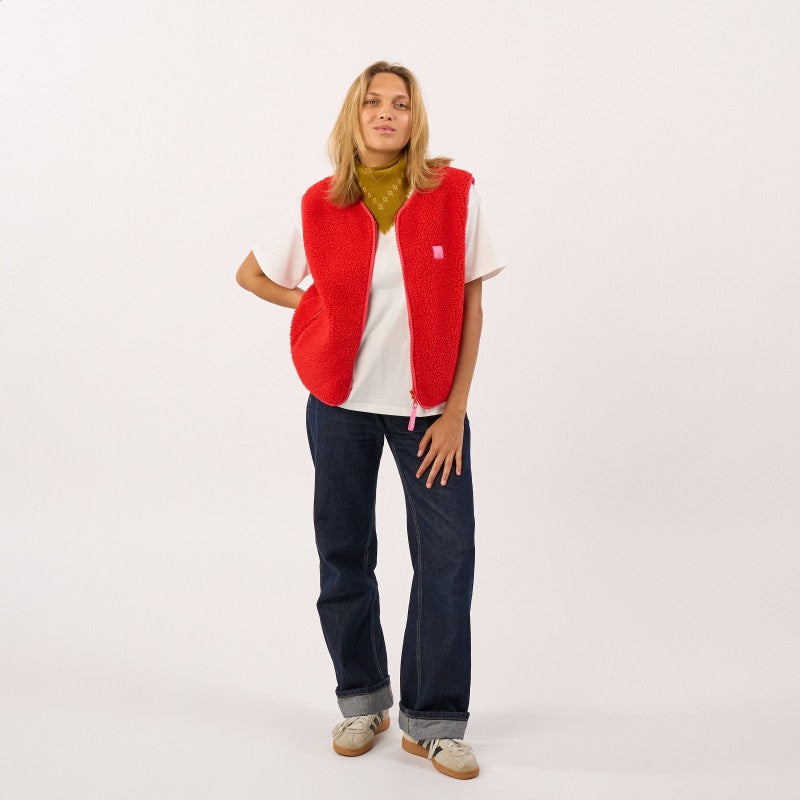 Billybelt - Women's Sleeveless Sherpa Jacket With Zip