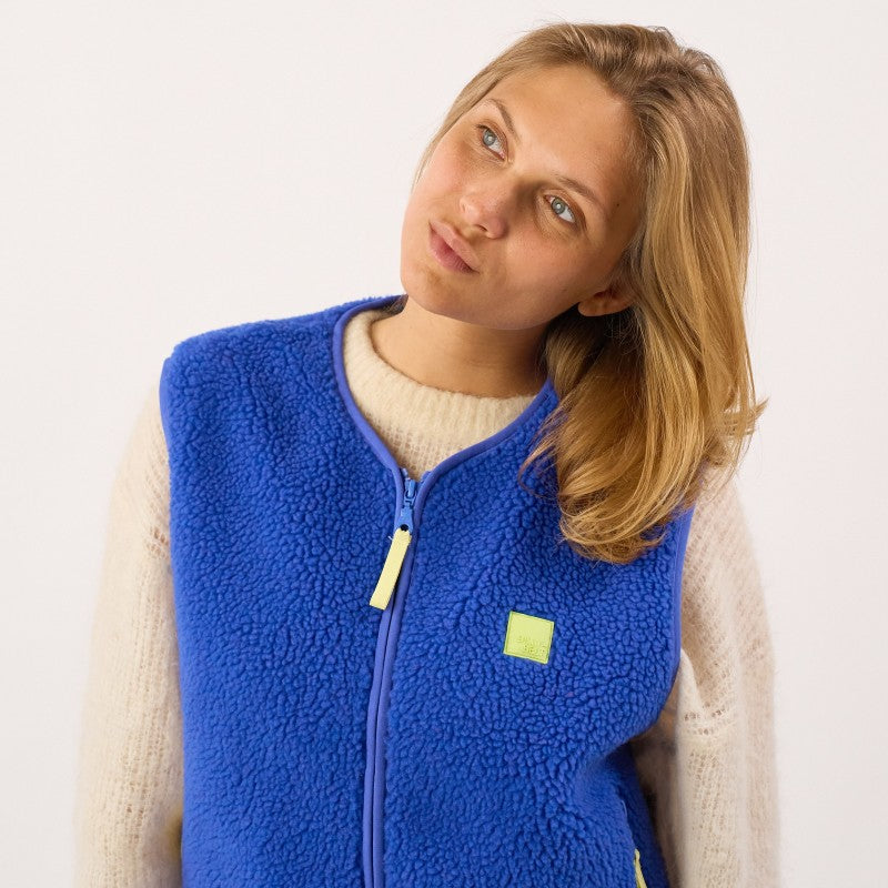 Billybelt - Women's Sleeveless Sherpa Jacket With Zip