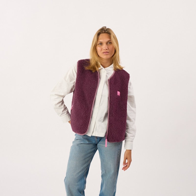 Billybelt - Women's Sleeveless Sherpa Jacket With Zip