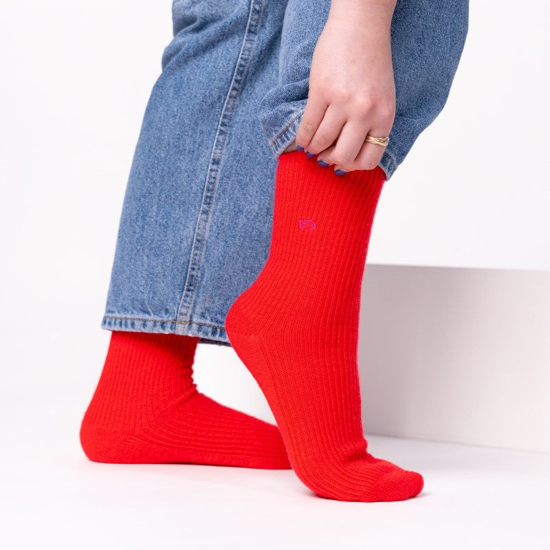 Billybelt Wollen Sokken - Rood