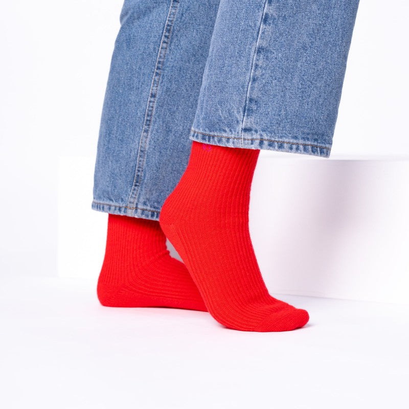 Billybelt Wollen Sokken - Rood